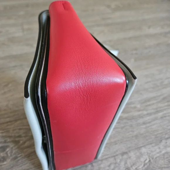 Celine Medium Frame Bag Red & Jade Green Calfskin Leather Fall 2017 Phoebe Philo
